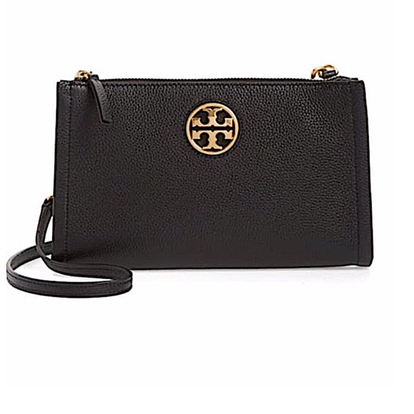 Tory Burch leather Carson zip top cross body brand new with tag Devon Sand  NWT